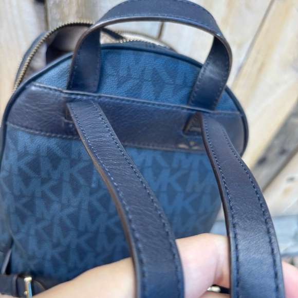 Michael Kors Blue Backpack with Gold Accents - Picture 7 of 7